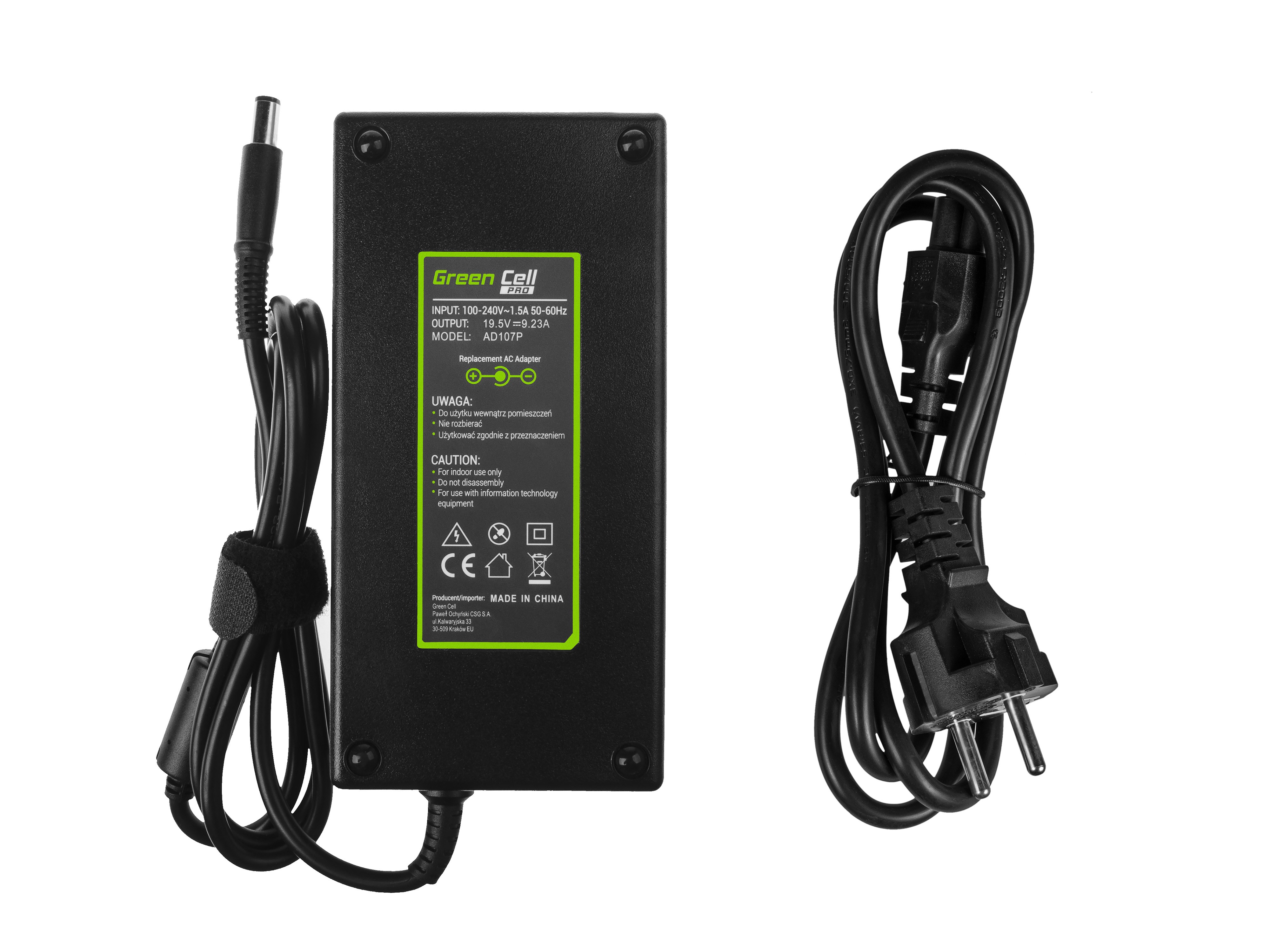 Green Cell PRO lader / AC Adapter til Dell Latitude E5510 -19.5V 9.23A 180W