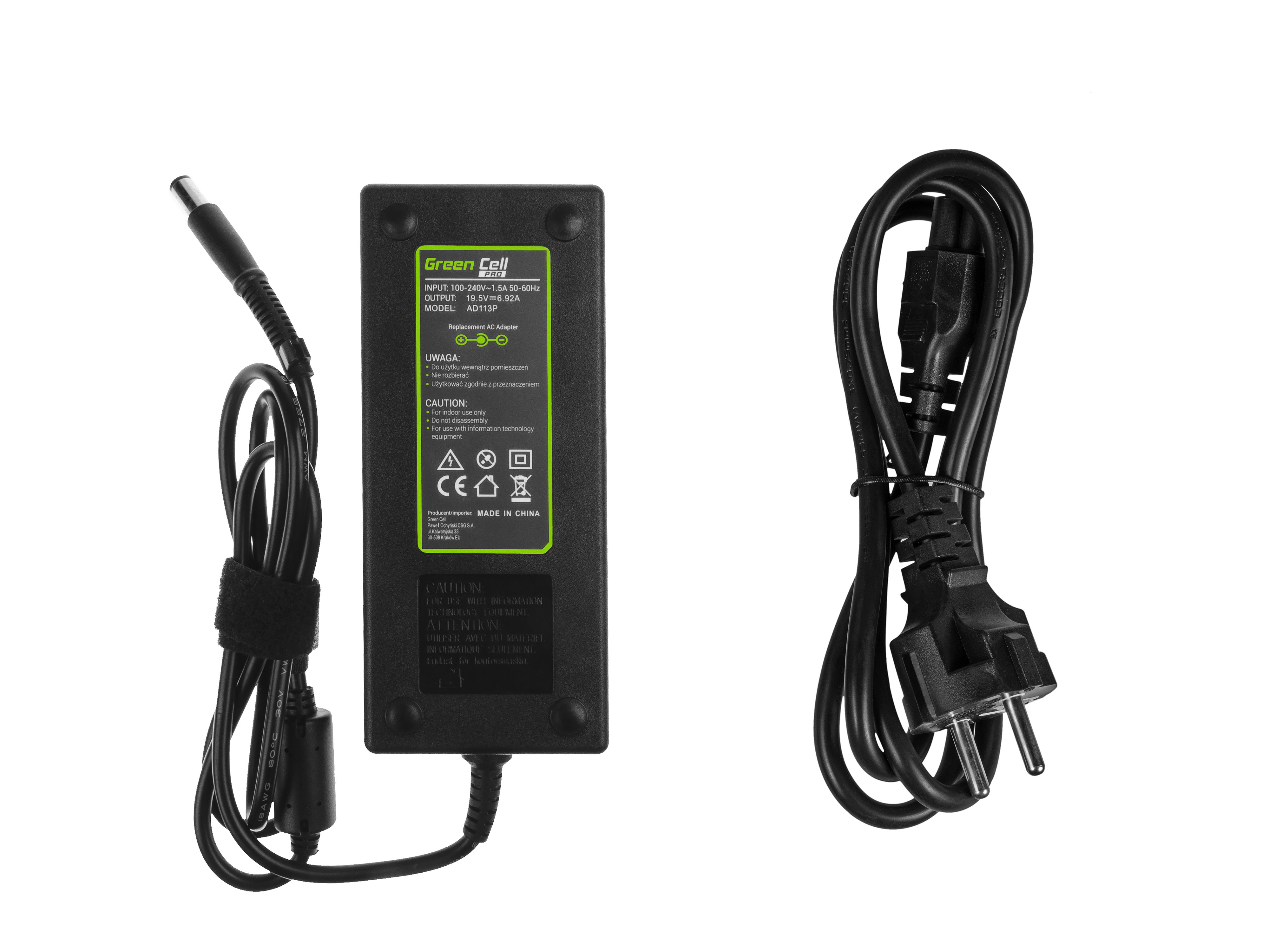 Green Cell PRO lader / AC Adapter til HP Compaq 6710b 6-19.5V 6.92A 135W