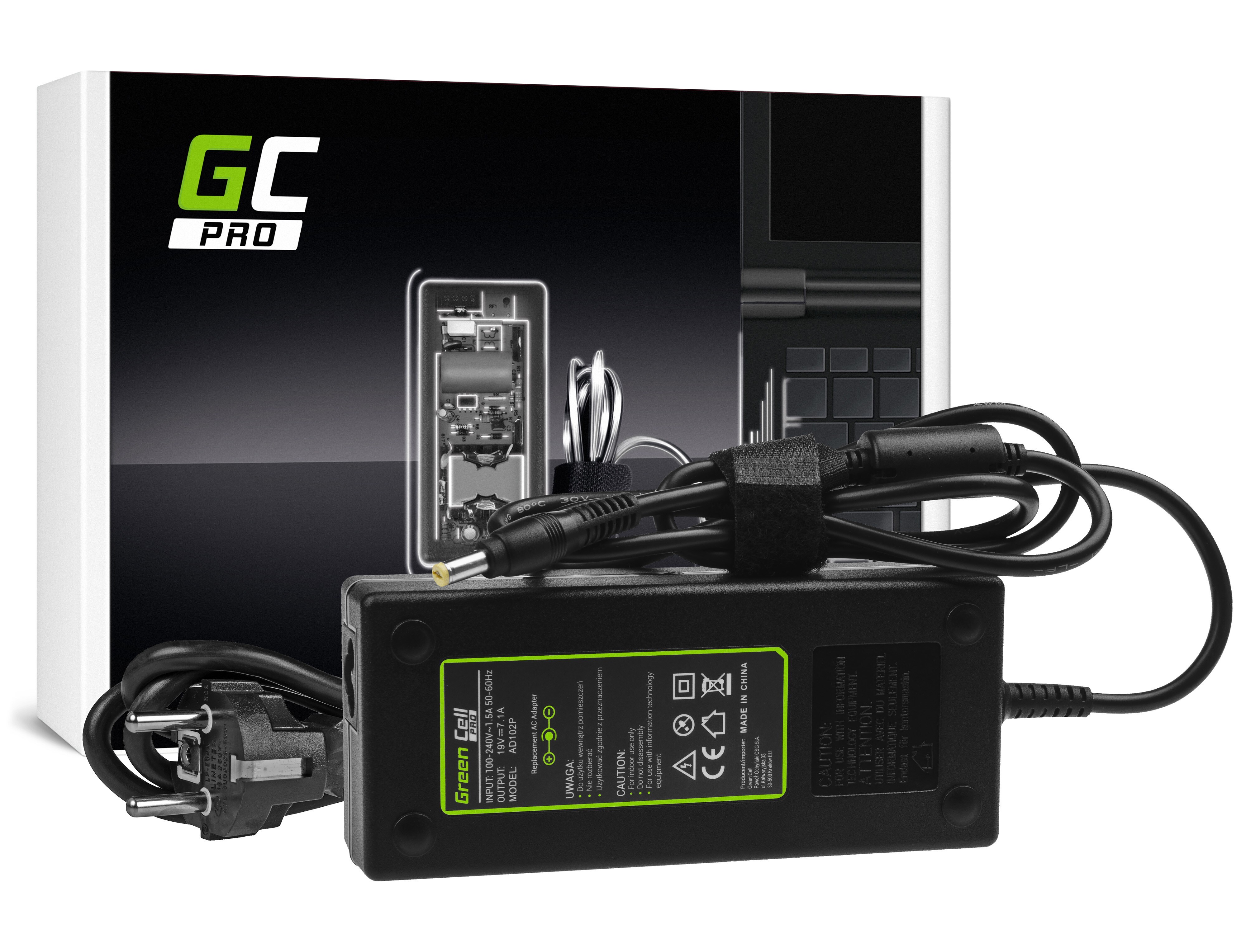 Green Cell PRO lader / AC Adapter til Acer Aspire Nitro V15 -19V 7.1A 130W