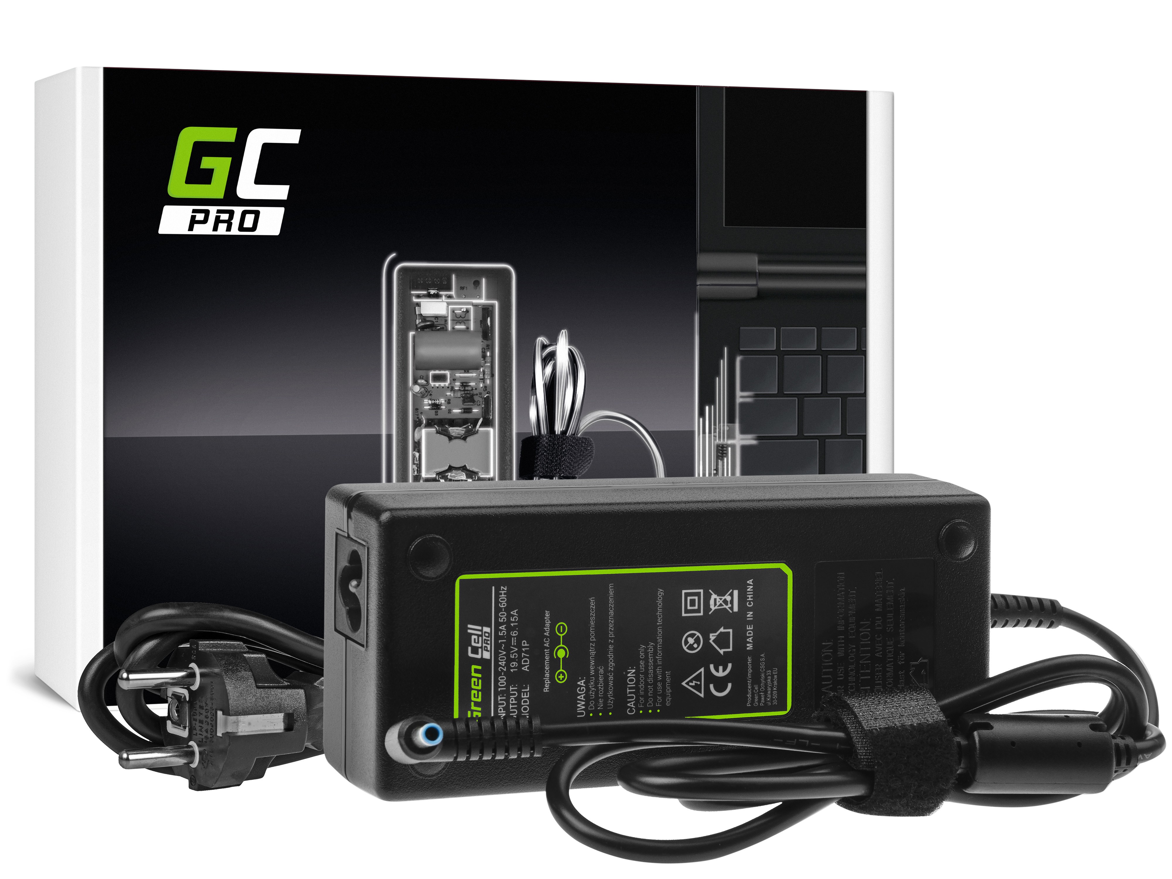 Green Cell PRO lader / AC Adapter til HP Omen 15-5000 -19.5V 6.15A 120W