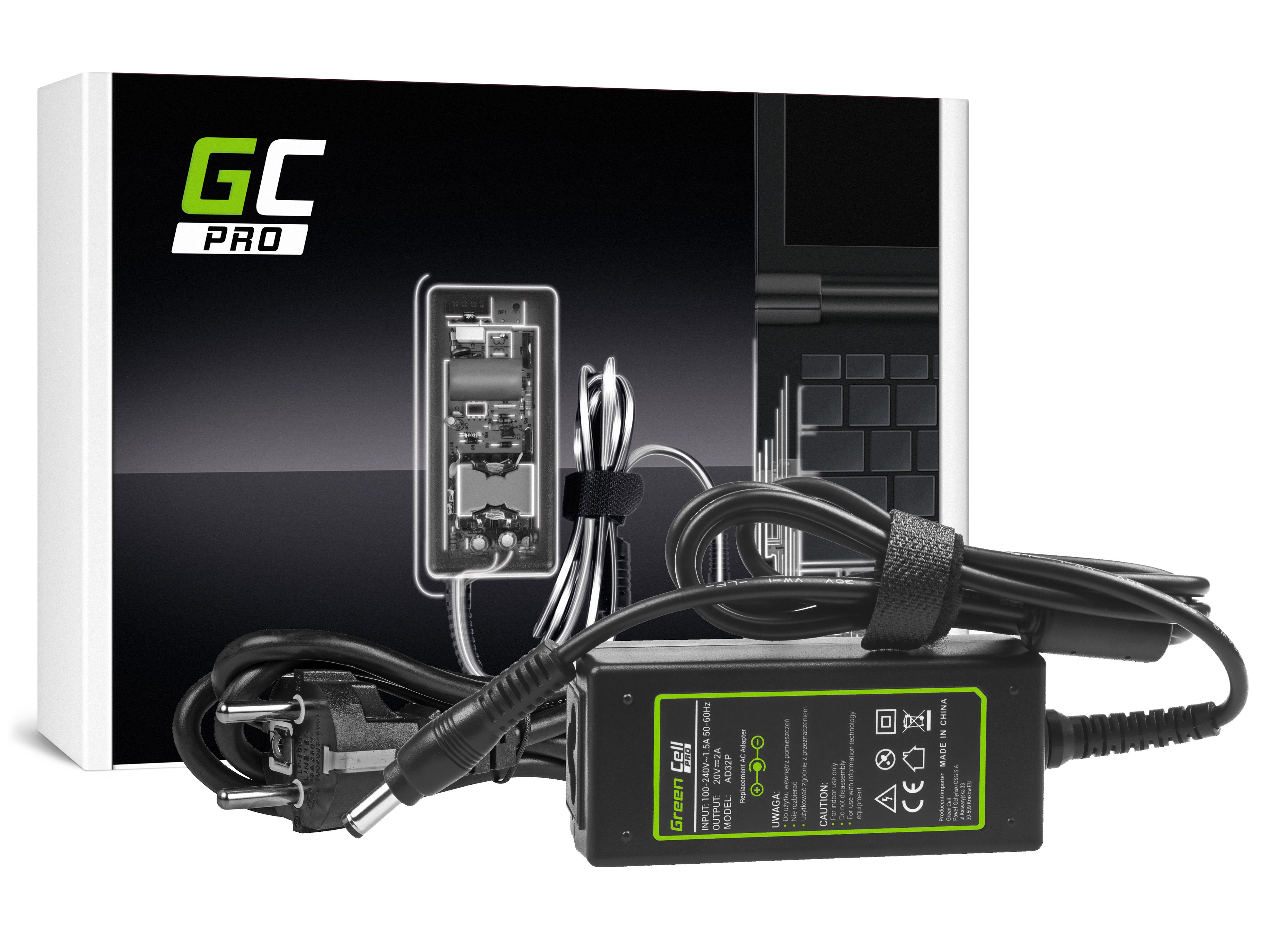 Green Cell PRO lader / AC Adapter til Lenovo IdeaPad N585 S10 -20V 2A 40W