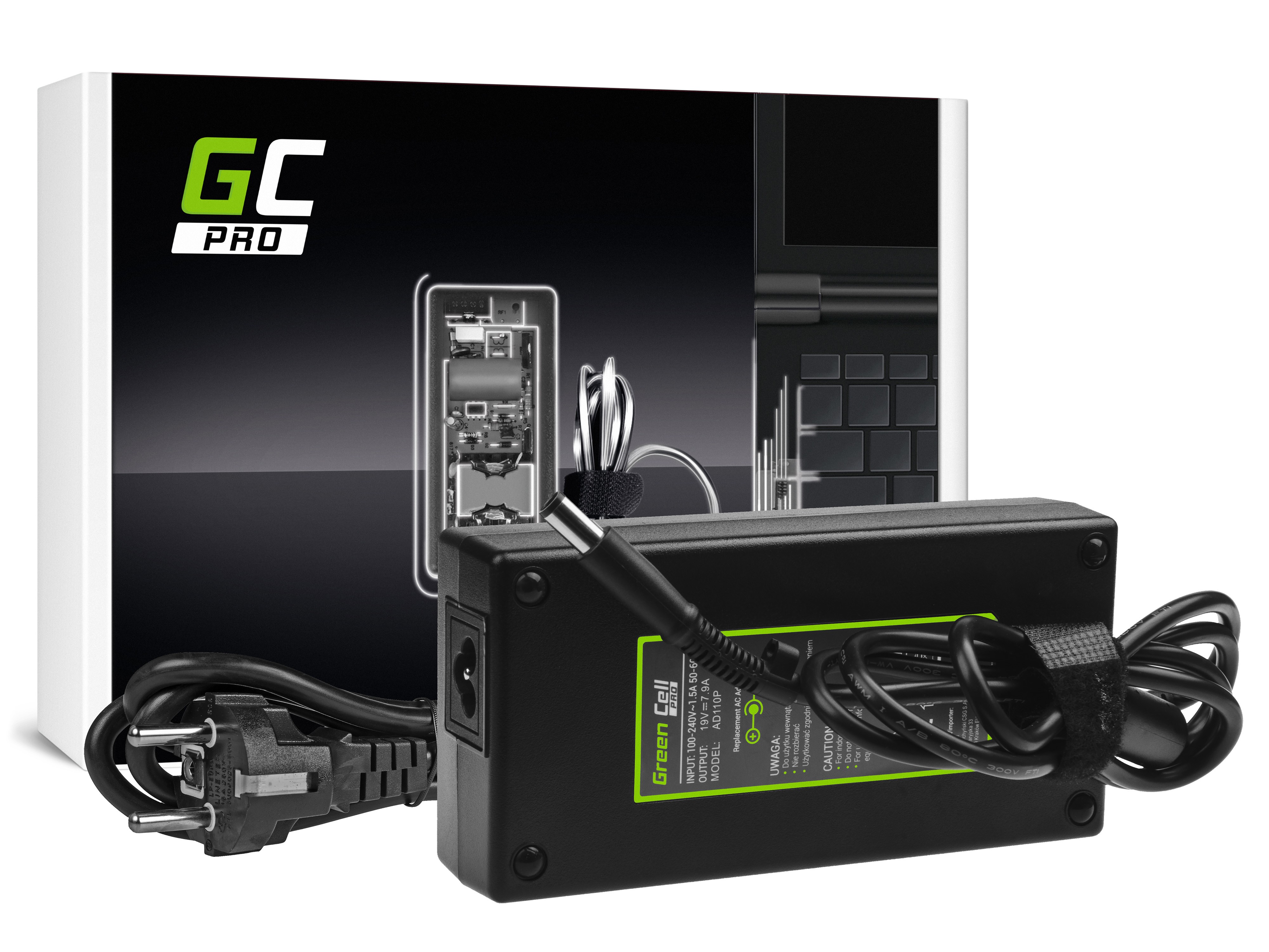 Green Cell PRO lader / AC Adapter til HP EliteBook 8530p 8530w 8-19V 7.9A 150