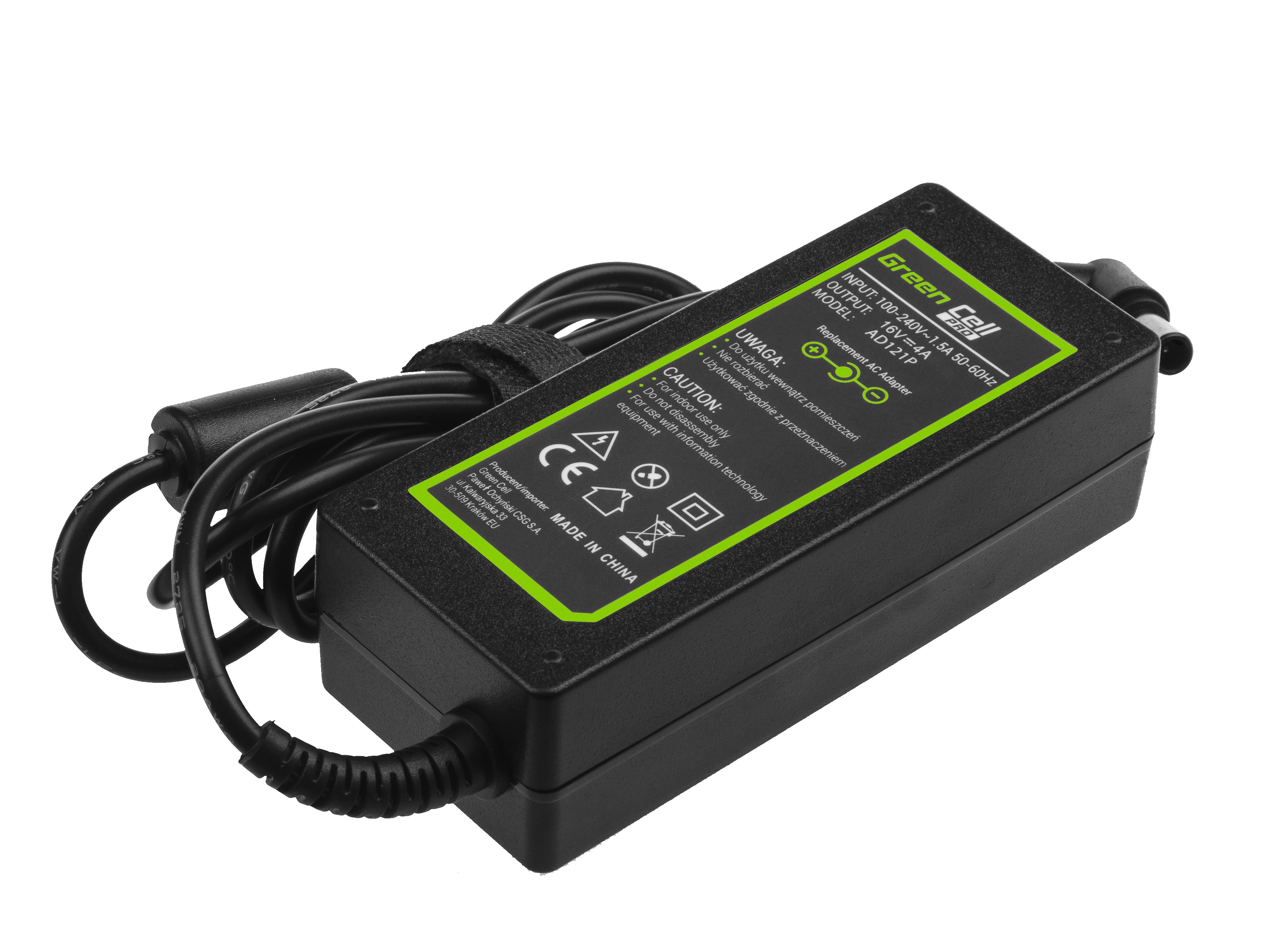 Green Cell PRO lader / AC Adapter til Sony Vaio PCG-R505 -16V 4A 64W