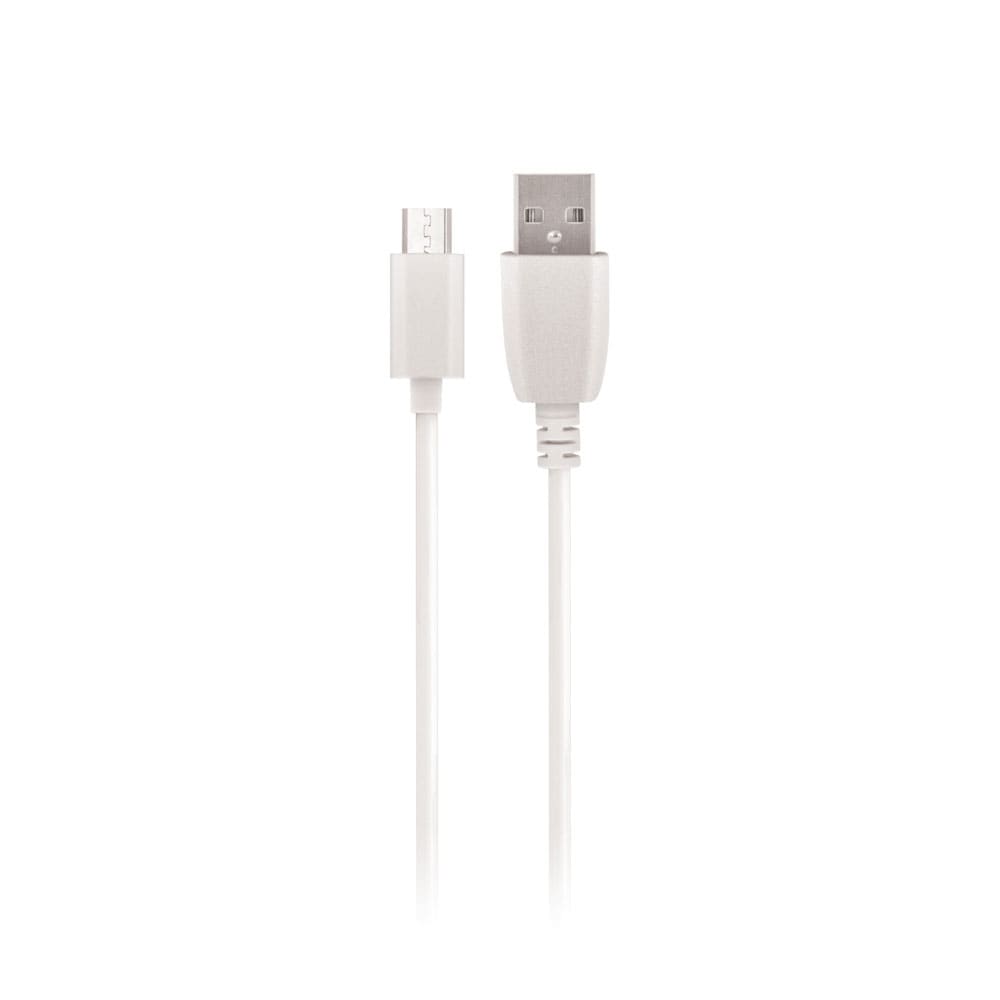 Maxlife ladekabel med MicroUSB - 3 meter, 2A - Hvid