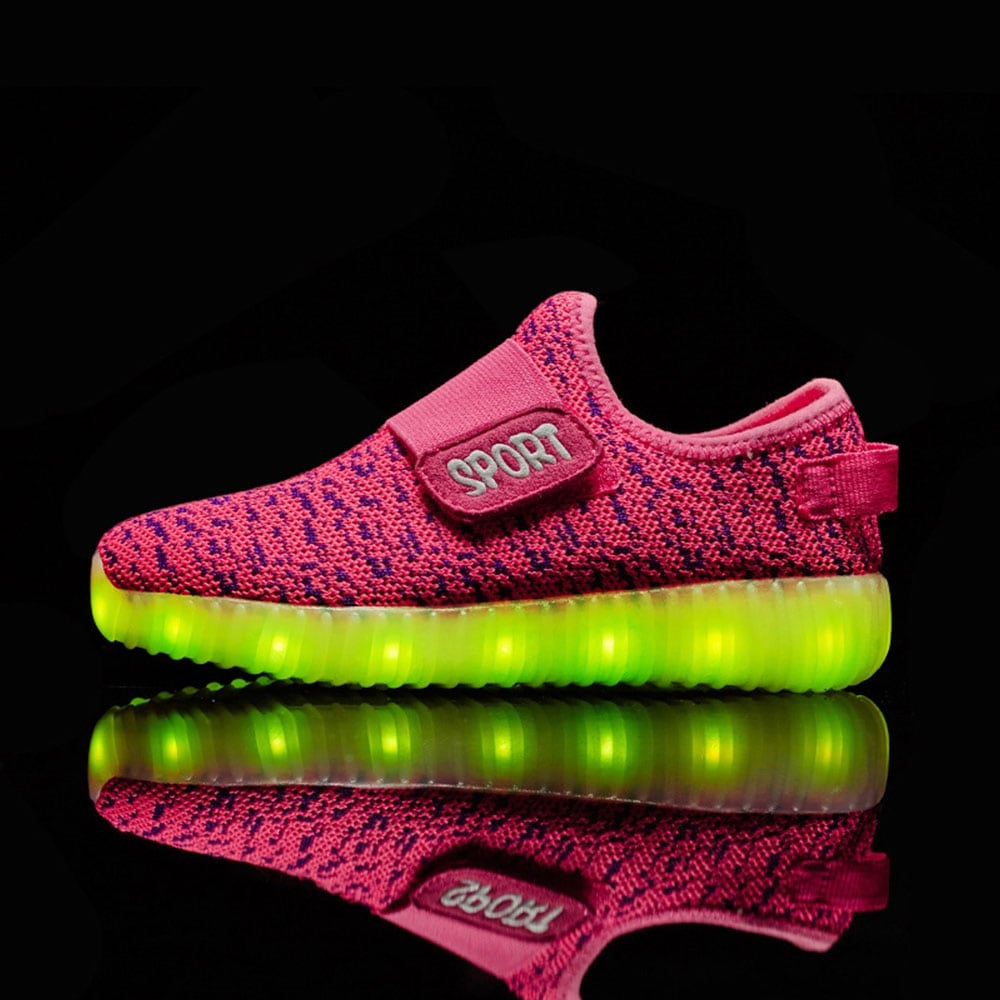 LED Sneakers for børn Str: 30 Rosa