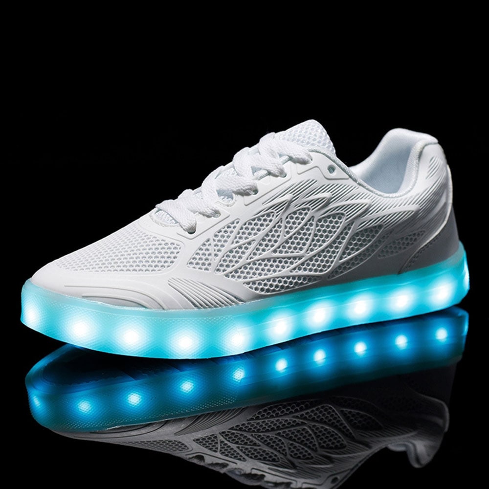 LED Sneakers Str: 38 Hvide