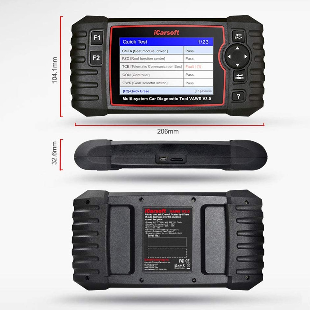 iCarsoft VAWS V3.0 Bildiagnostik
