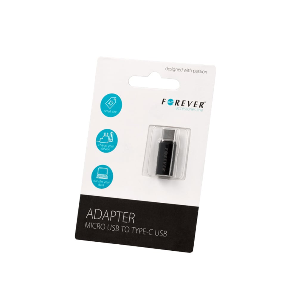 Forever USB Adapter MicroUSB til USB C