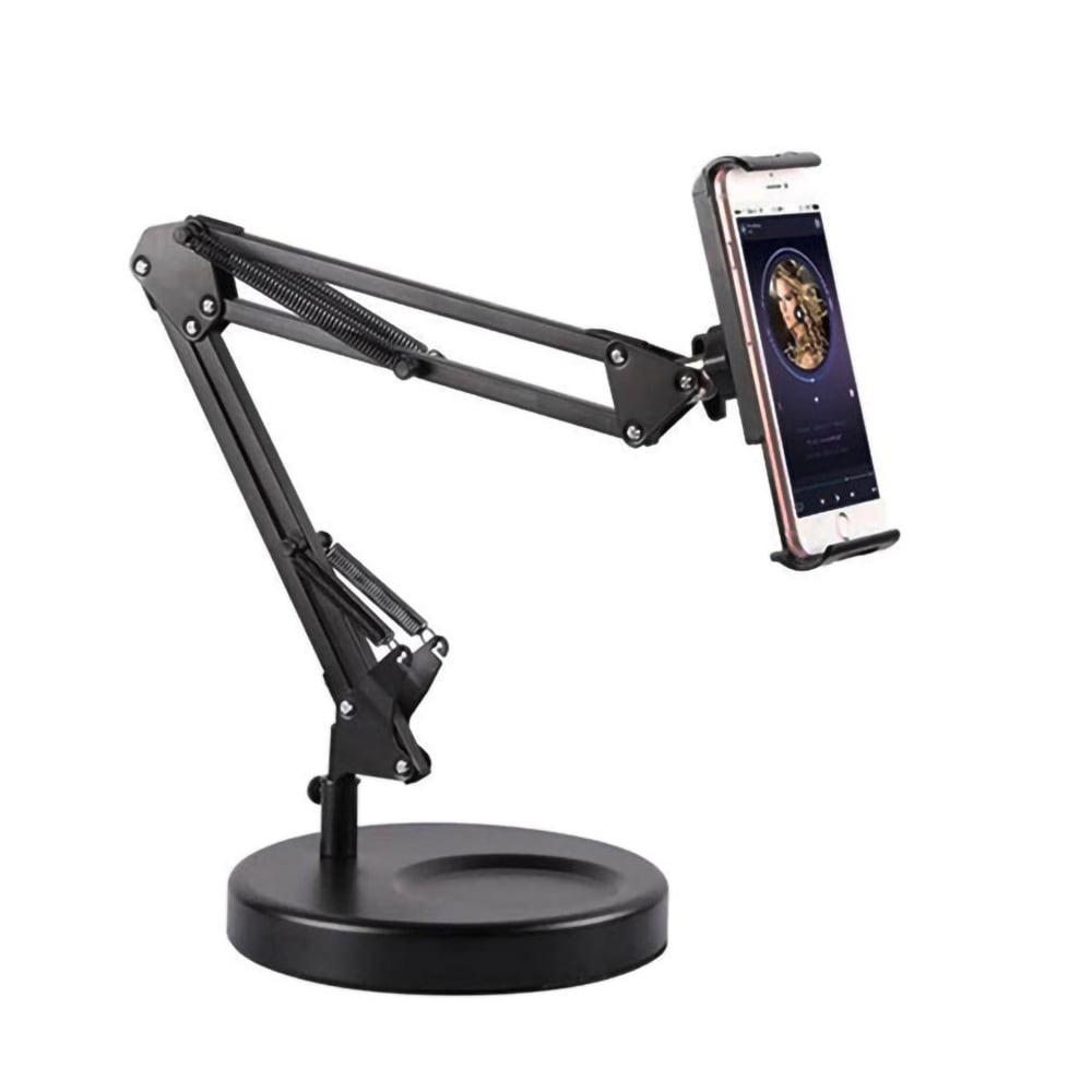 Universal smartphoneholder til bordplade med bøjelig arm og 360 graders rotation