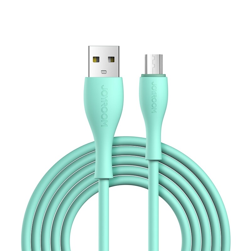 2.4A USB til Micro-USB - 2m, grøn