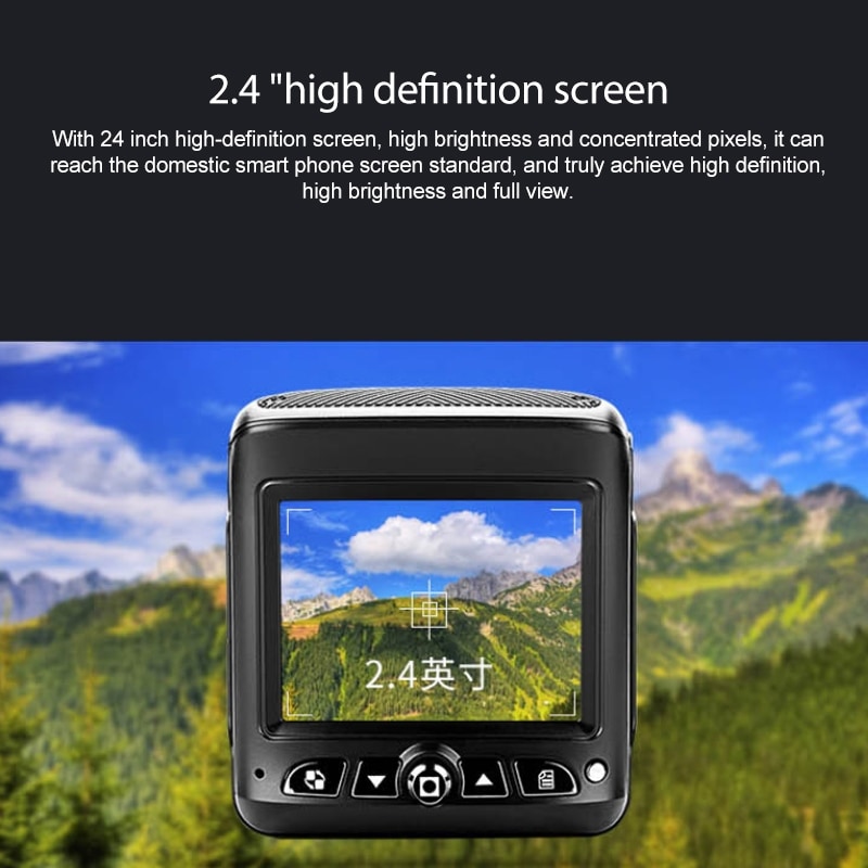 Bilkamera 1080P med 2,4" Skærm
