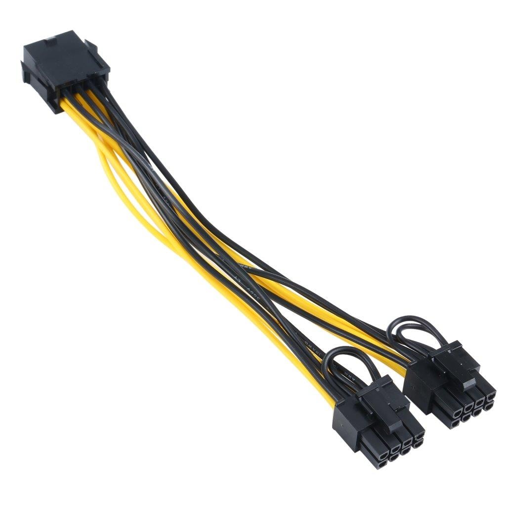 PCI-E 8 Pins til 2 x PCI-E 8 Pins Strømkabel