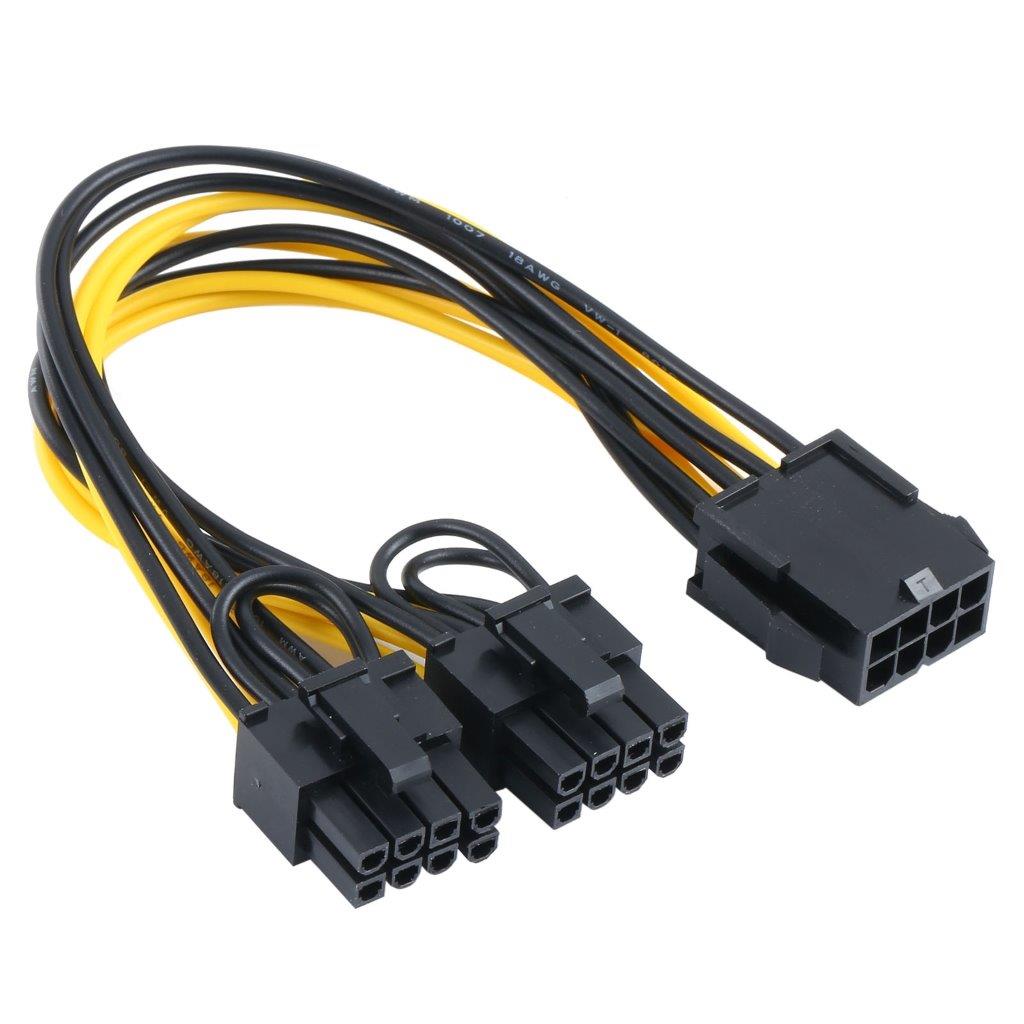 PCI-E 8 Pins til 2 x PCI-E 8 Pins Strømkabel