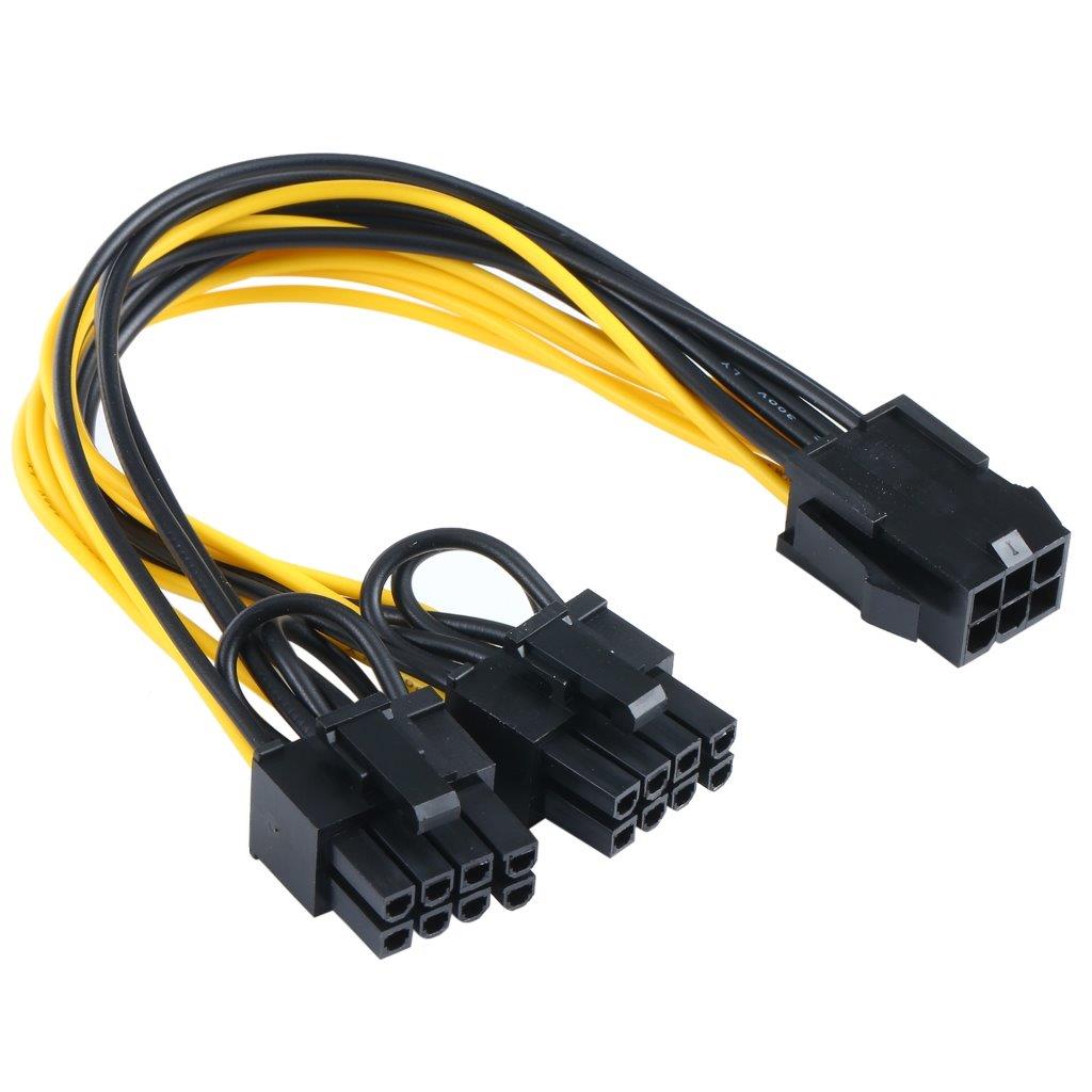 6 Pins PCI-E til Dual PCI-E 8 Pins Strømkabel