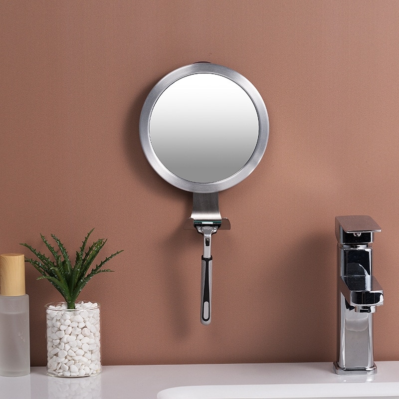 Badeværelsespejl med sugekopper og hængekrog