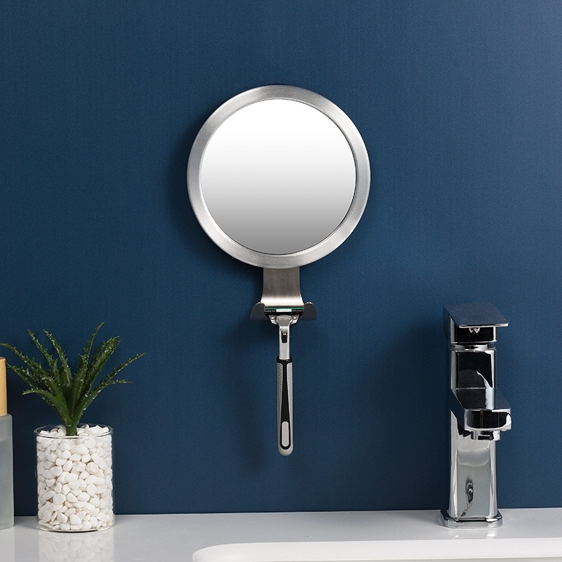 Badeværelsespejl med sugekopper og hængekrog