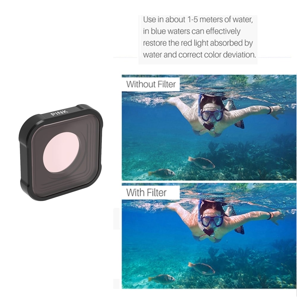 Rosa dykkerfilter til GoPro HERO9