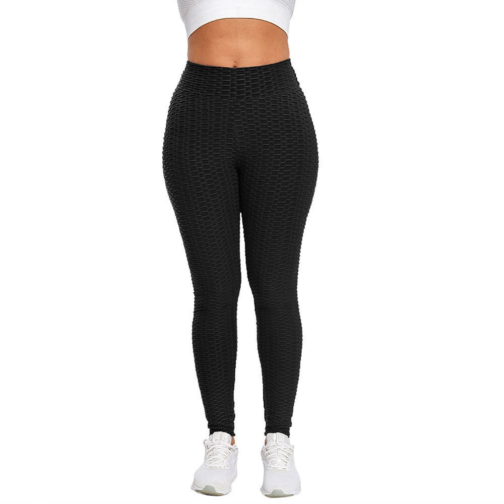 Scrunch Tights høj talje Large - Sort