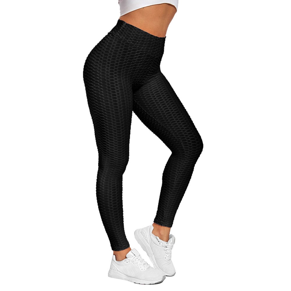 Scrunch Tights høj talje Large - Sort