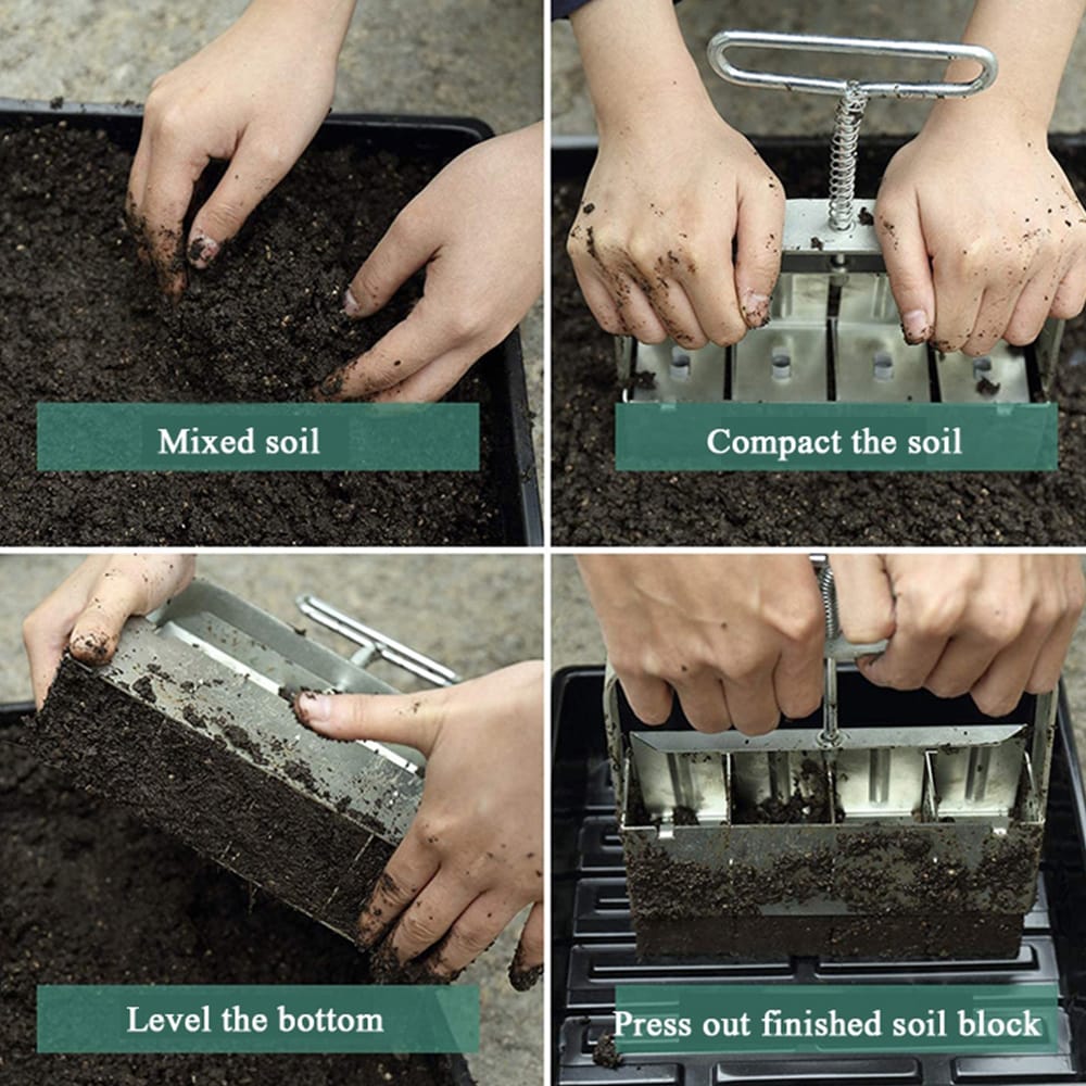 Soilblocker / Jordpresse for udplantning