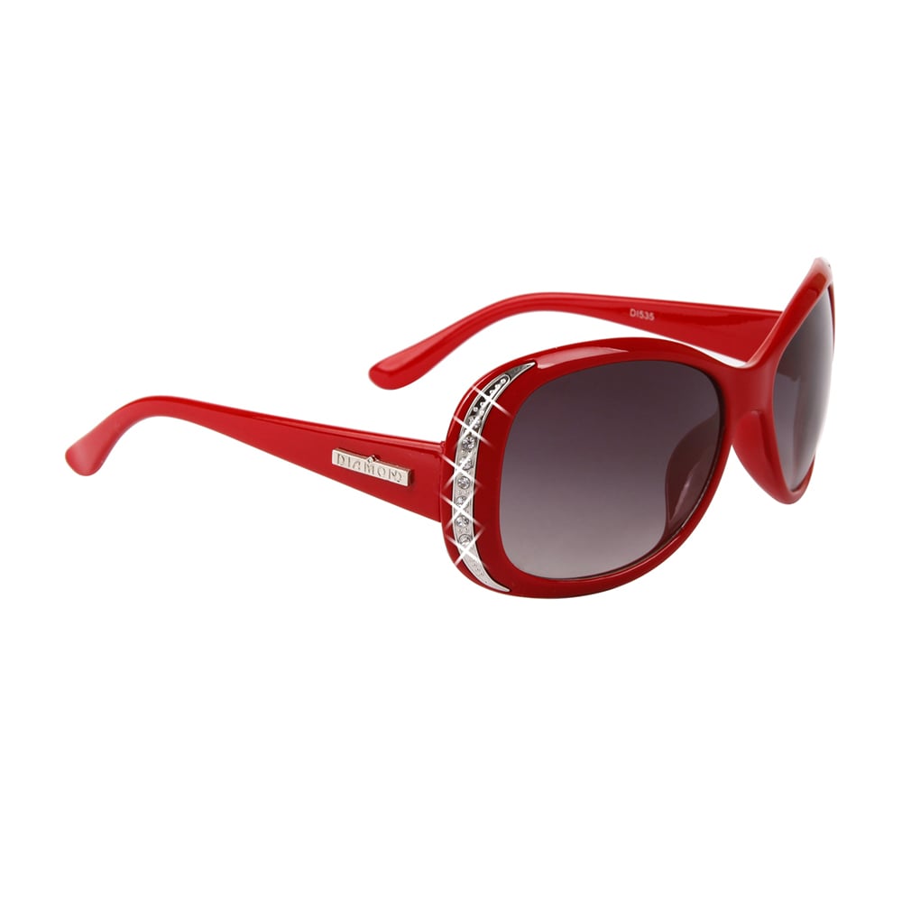 Store Rhinestone Solbriller - Rød