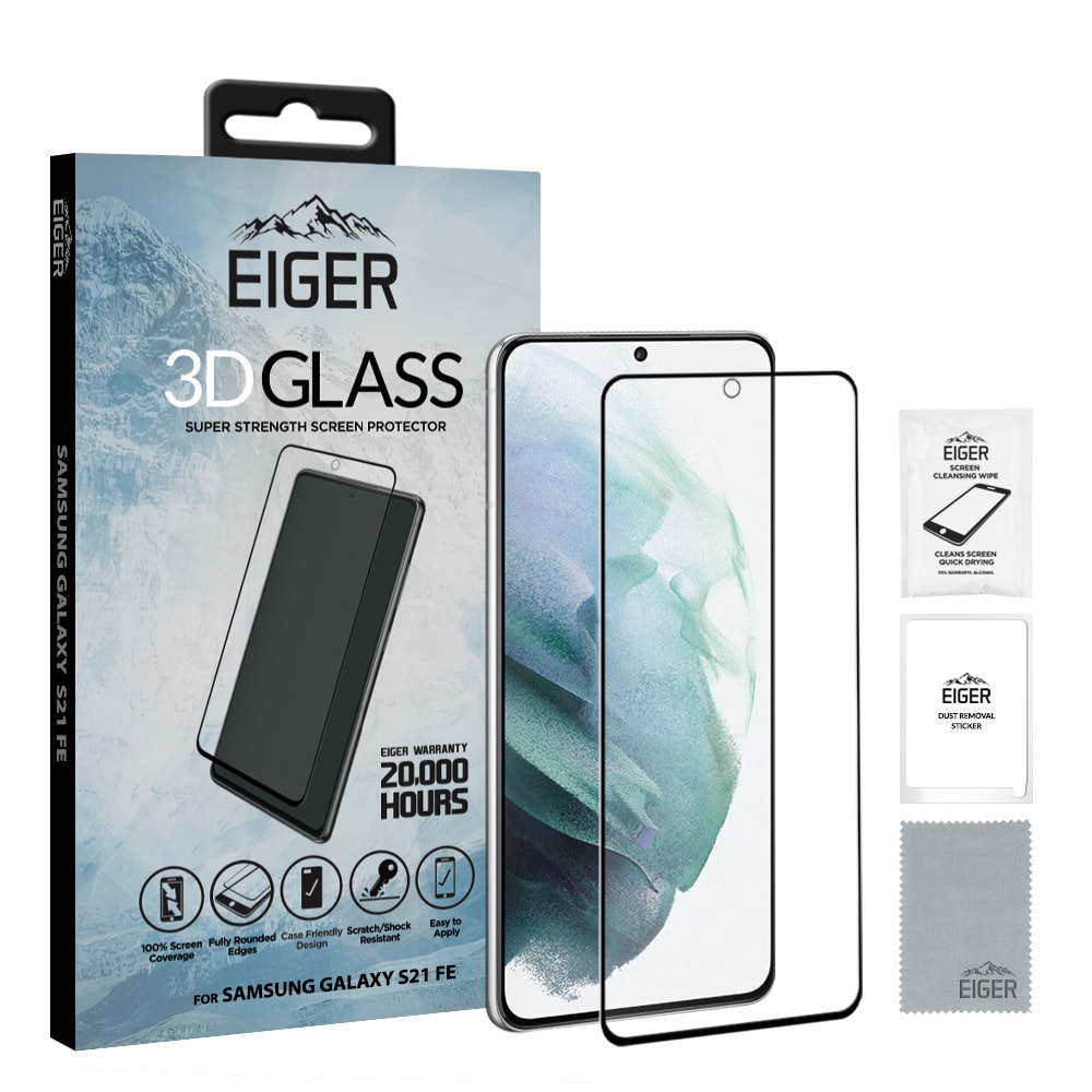 Eiger 3D Glas Skärmskydd Samsung Galaxy S21 FE