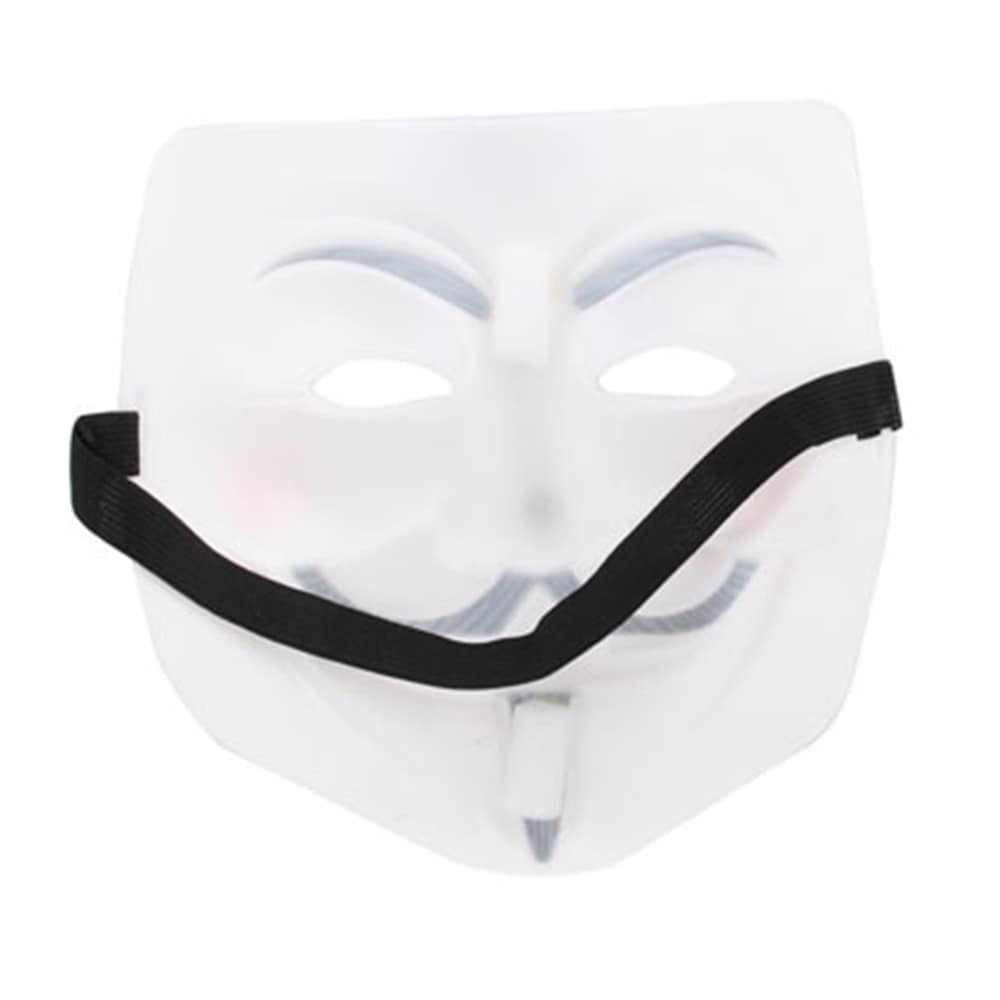 V for Vendetta Maske til maskerade - Hvid
