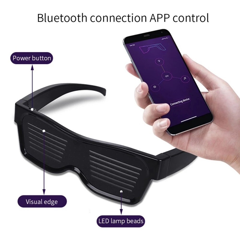 LED Briller med Bluetooth