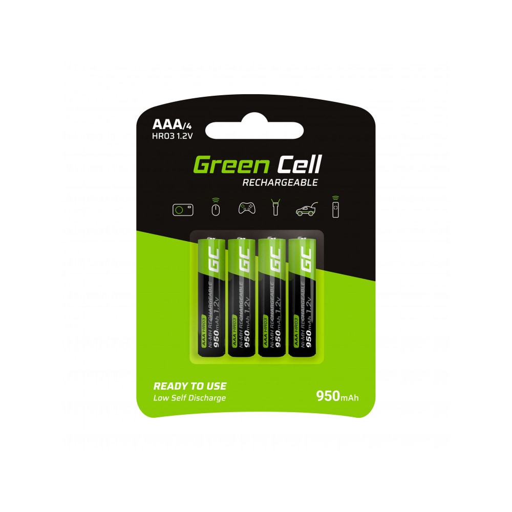 Green Cell Opladelige AAA 950mAh- 4-pak
