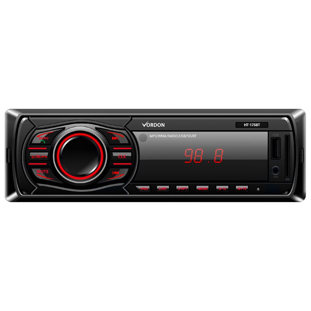 Vordon Bilstereo med Bluetooth / AUX / USB / SD - 4x60W