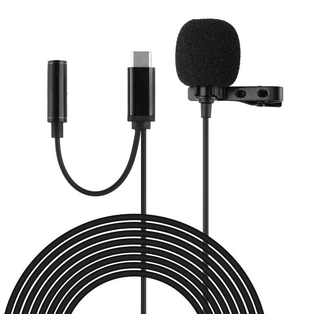 Mikrofonmyg med USB-C og høretelefonindgang 3.5mm