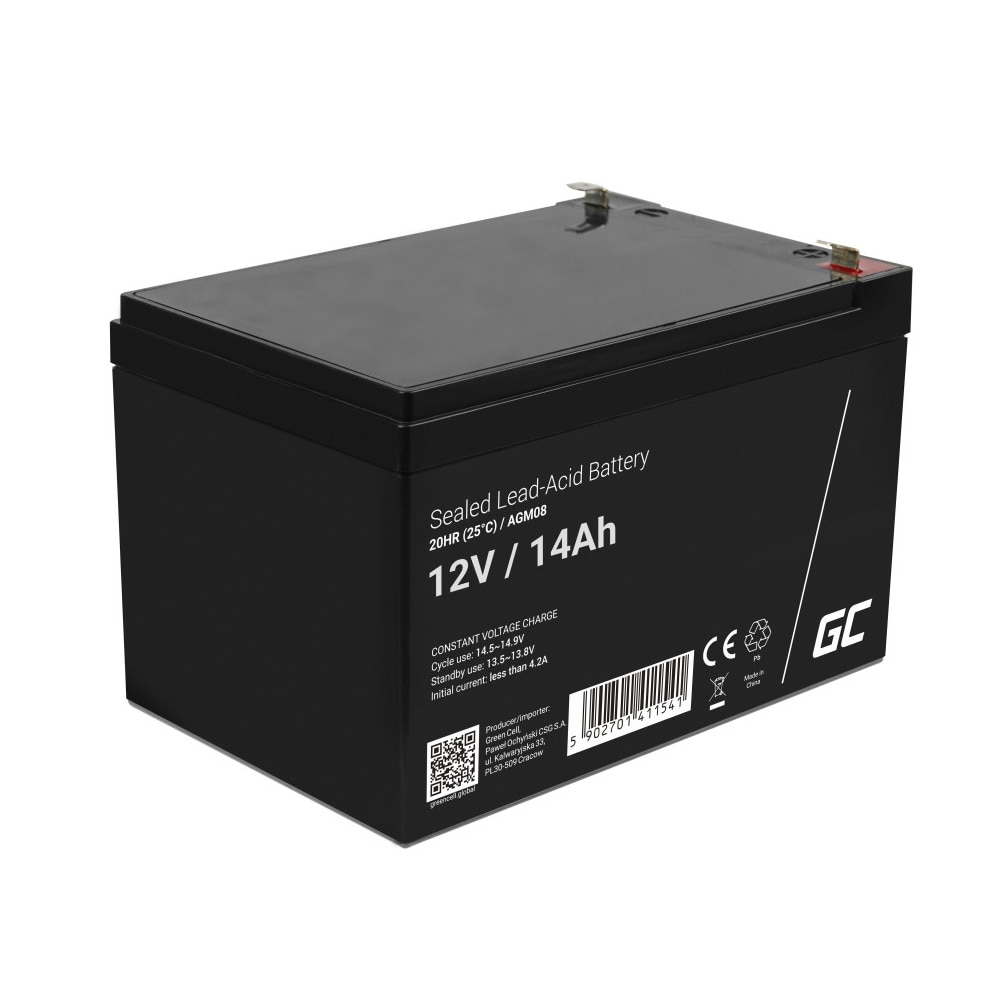 Green Cell AGM Batteri 12V 14Ah