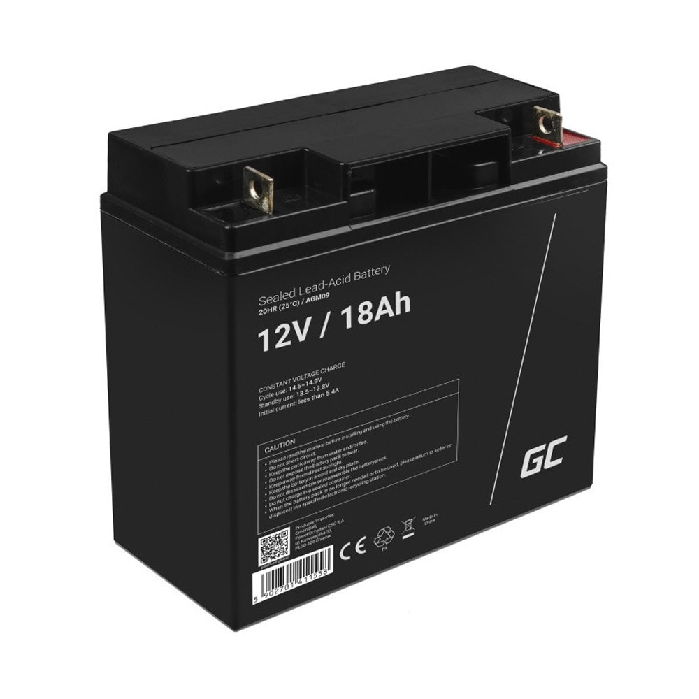 Green Cell AGM Batteri 12V 18Ah