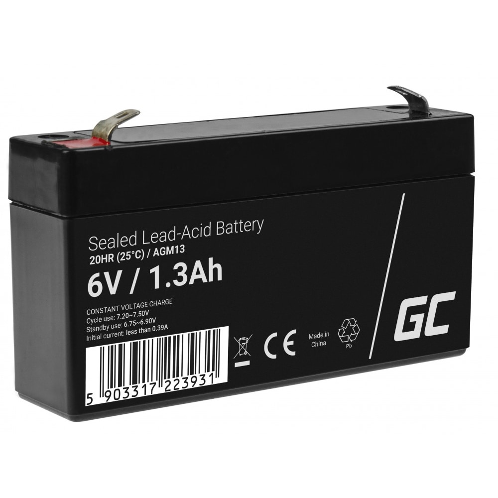 Green Cell AGM Batteri 6V 1.3Ah