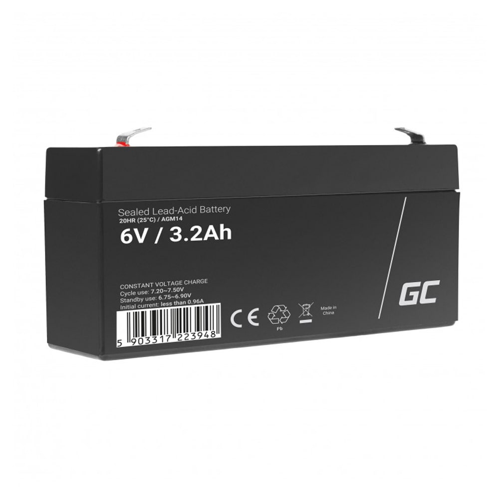 Green Cell AGM Batteri 6V 3.3Ah