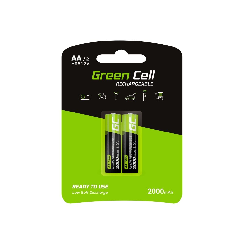 Green Cell 2x AA HR6 Batterier 2000mAh