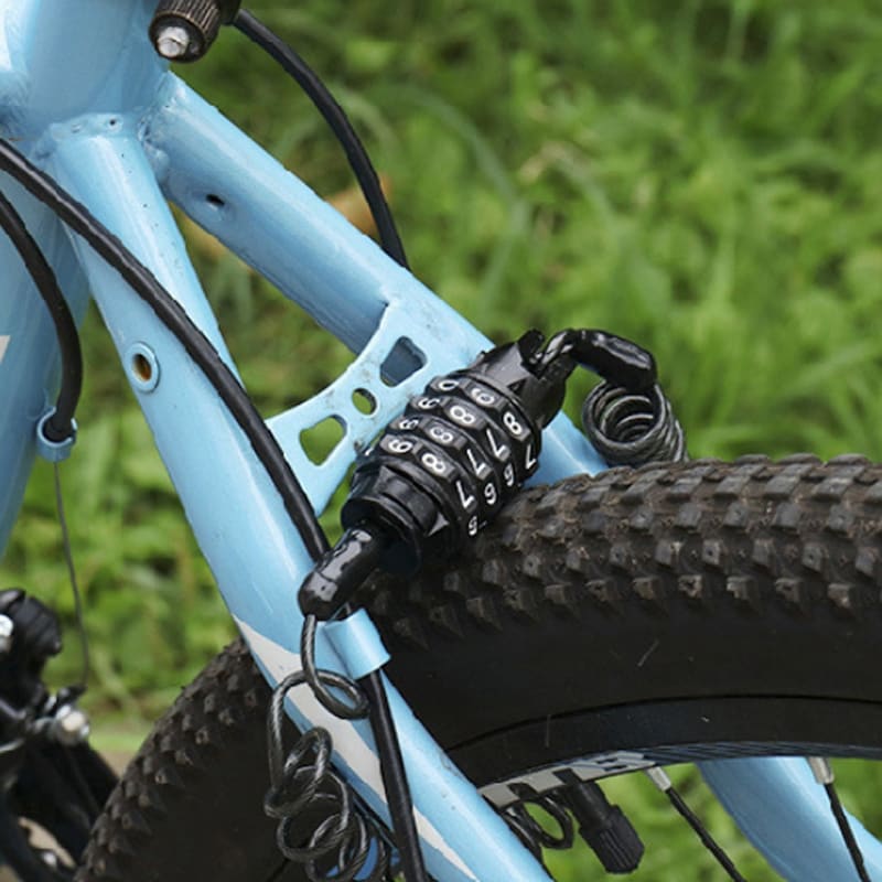 Cykellås med wire og kodelås