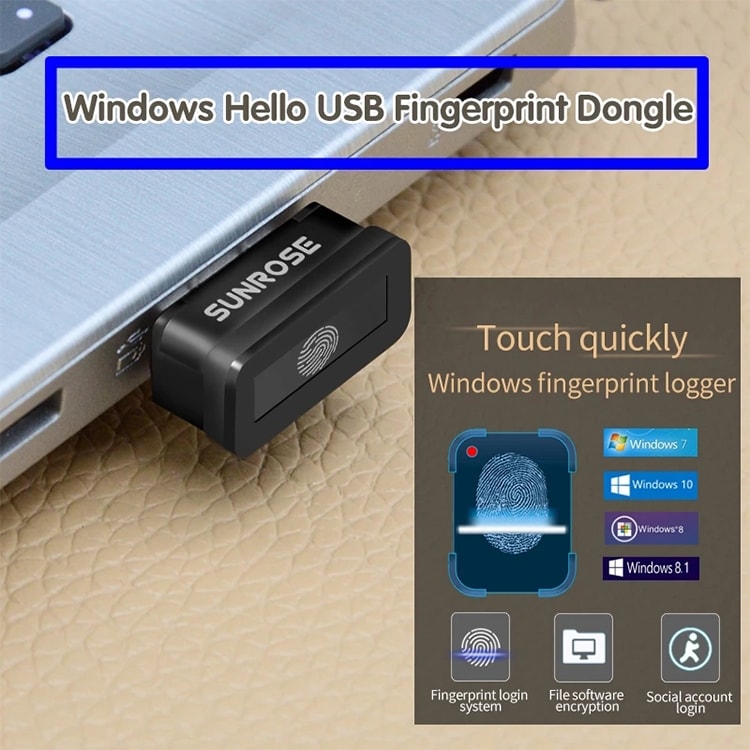 USB-fingeraftrykslæser for Windows 7/8/10