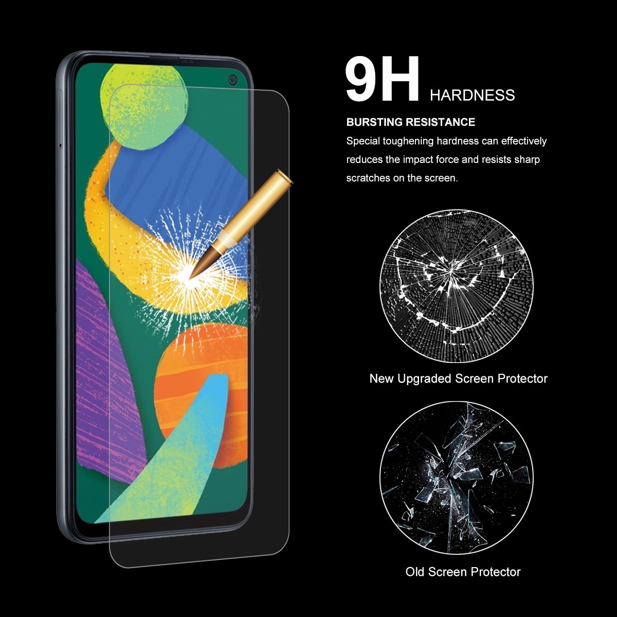 Skærmskåner i hærdet glas til Samsung Galaxy F52 5G / G62 / M62