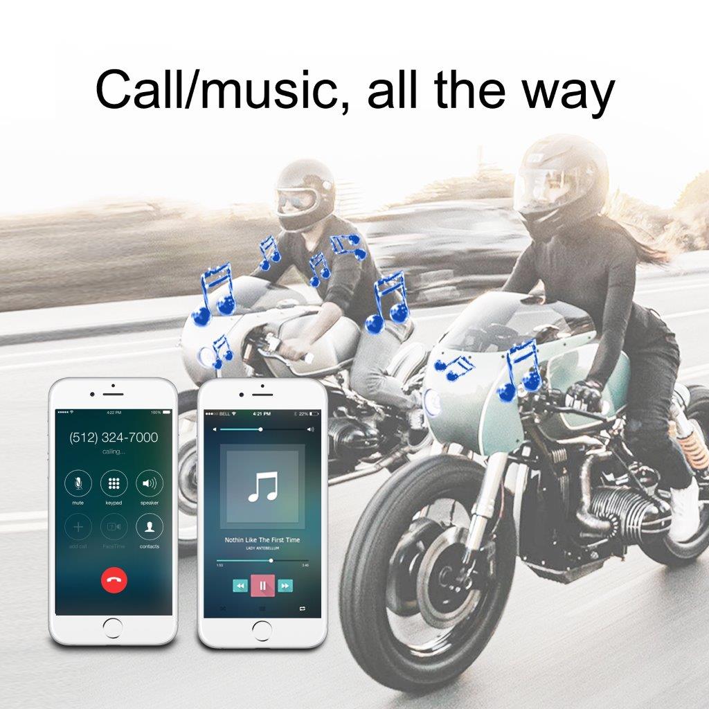 Bluetooth-headset med Siri-støtte til motorcykelhjelm