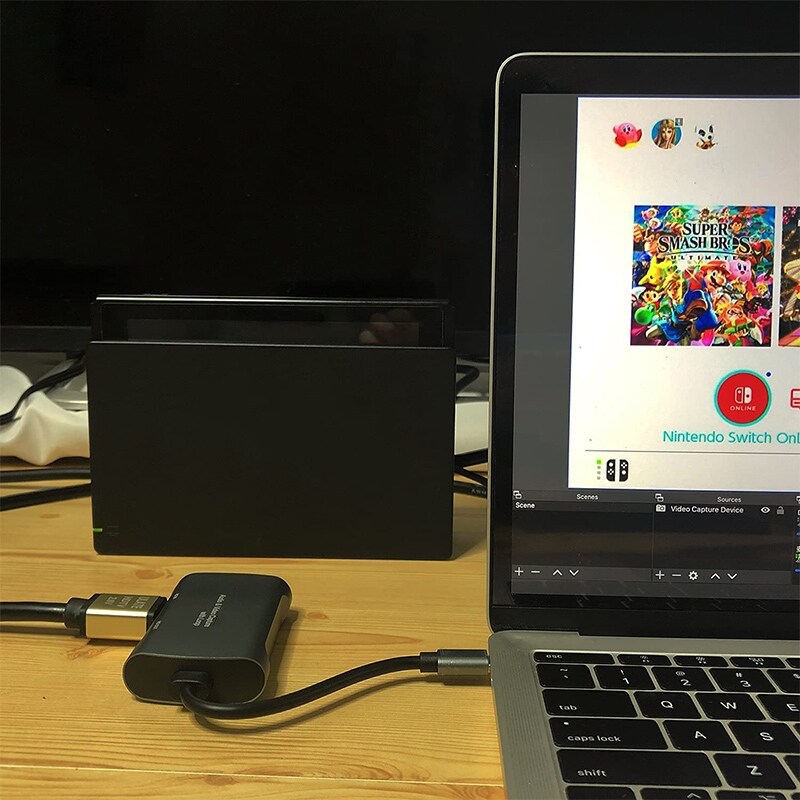 Videoindspilningskort USB-C til HDMI