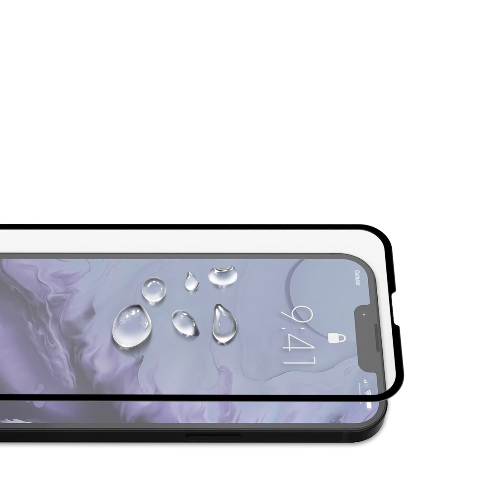 Tempereret skærmskåner med sort ramme til iPhone 13 mini