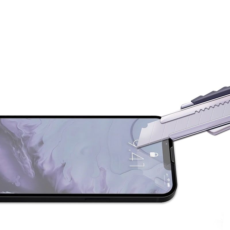 Tempereret skærmskåner med sort ramme til iPhone 13 mini