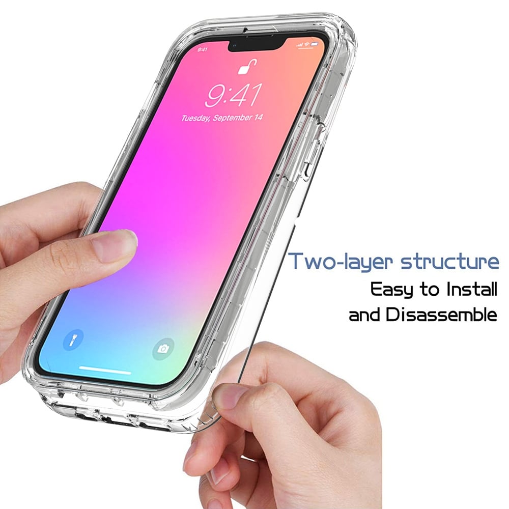 Stødsikkert og transparent cover til iPhone 13 - Gennemsigtig