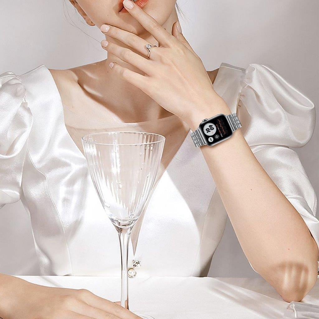 Urrem med dobbeltlås til Apple Watch 42 mm - Sølvfarvet