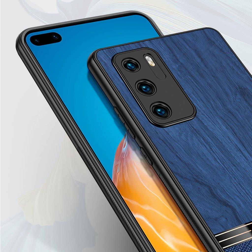 Stødsikkert mobilcover med træmotiv til Huawei P30