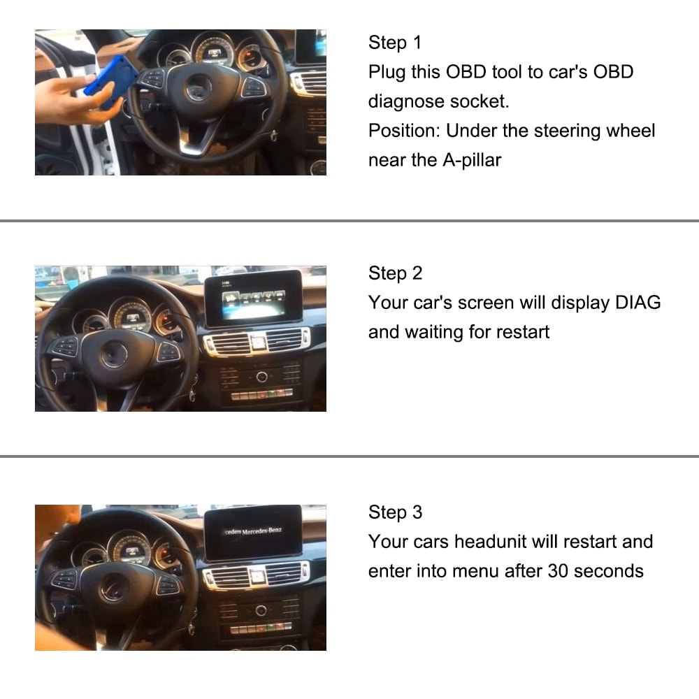 OBD-kontakt til Mercedes-Benz NTG5 S1