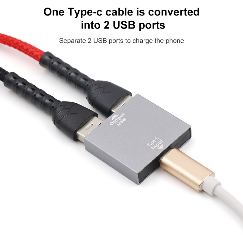 Adapter USB-C-hun til USB-hun 1 til 2
