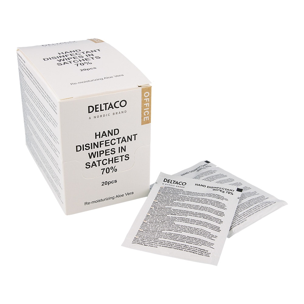 Deltaco Office Desinfektionsservietter 20-pak