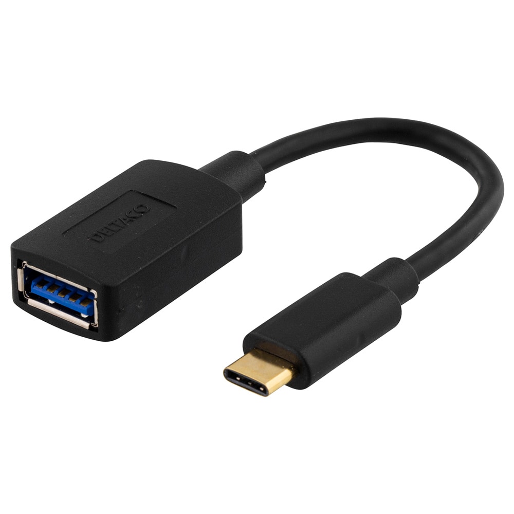 Deltaco USB 3.1 adapter, Gen 1, Type C han - Type A hun